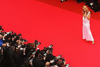 Petra Nemcova shows side of boob at Cannes red carpet