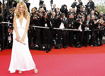 Petra Nemcova shows side of boob at Cannes red carpet