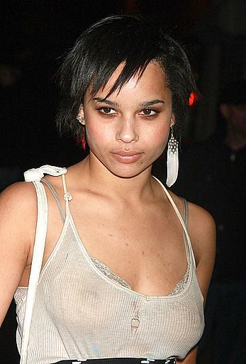 Zoe Kravitz in see through top