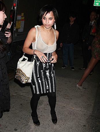 Zoe Kravitz in see through top