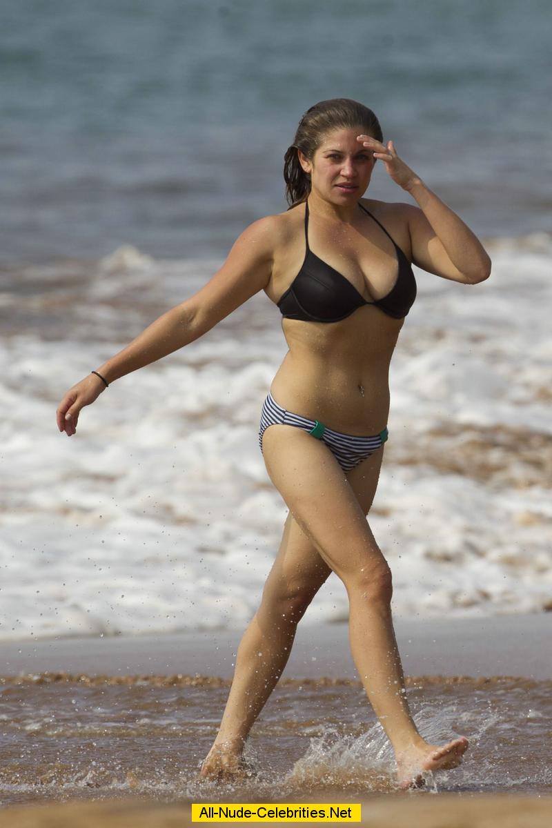 Danielle Fishel sexy in bikini on a beach