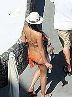 Jessica Alba In Orange Bikini On Vacation In Italy